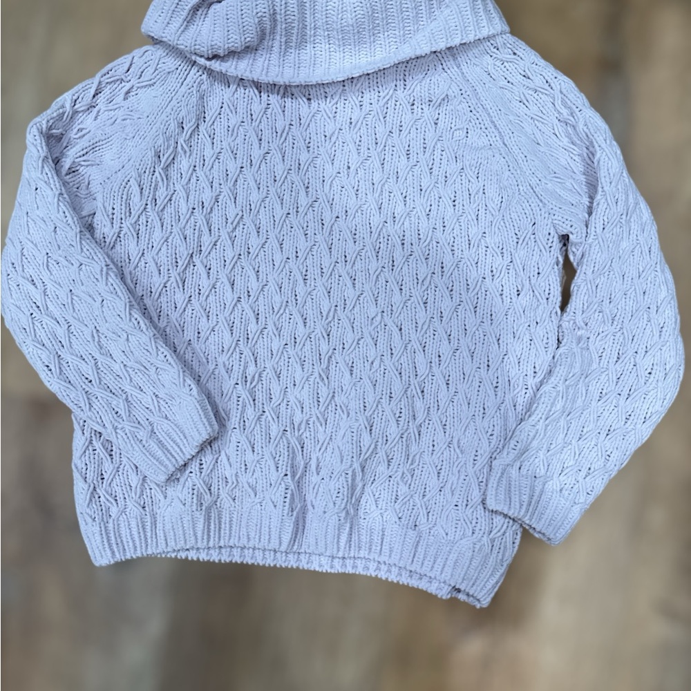 Alexis Taylor New York Women’s Cowl Neck Knit Sweater Sz S Cable– Soft Pink
